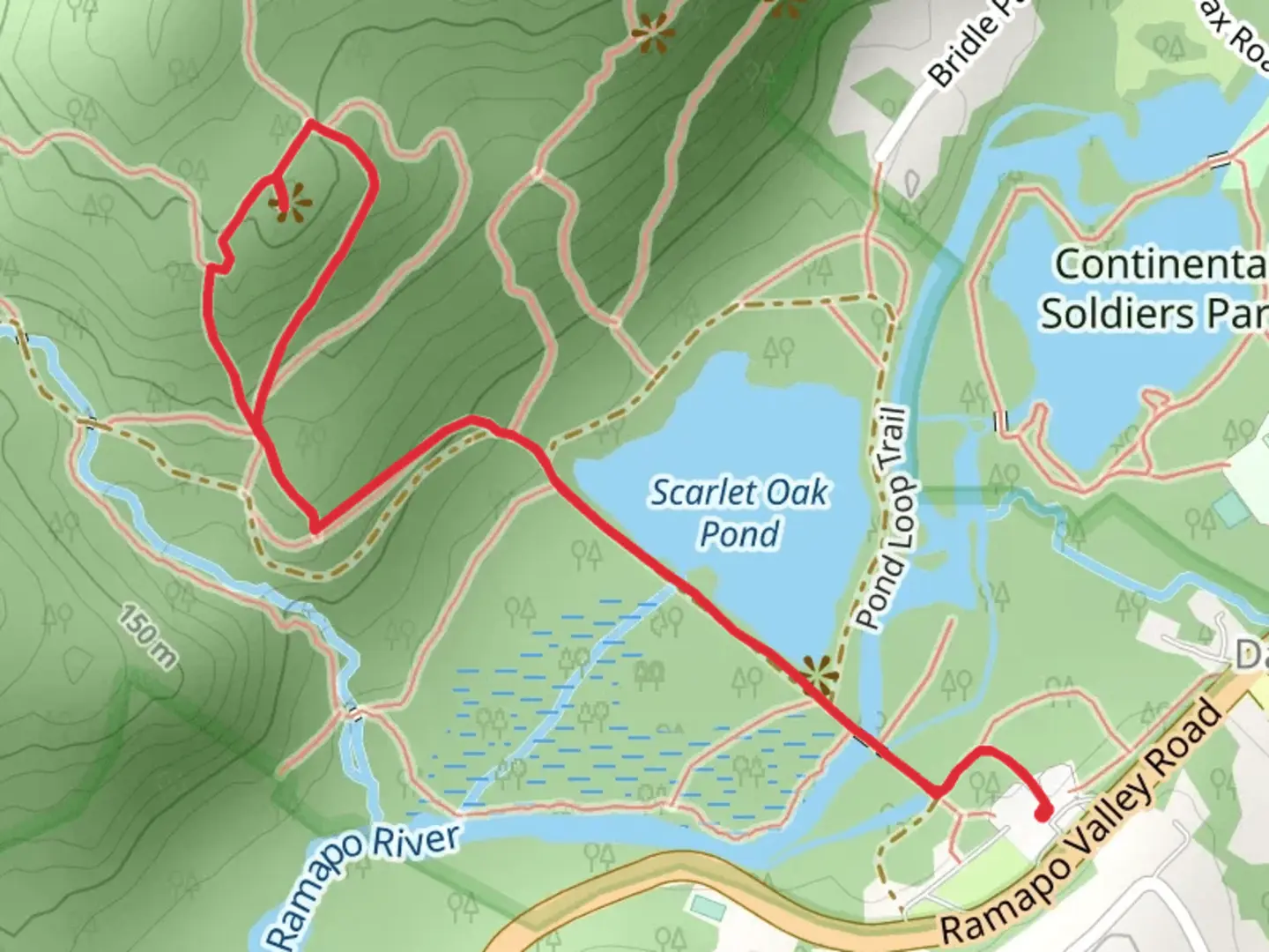 An image depicting the trail Vista and Ridge Loop and its surrounding area.