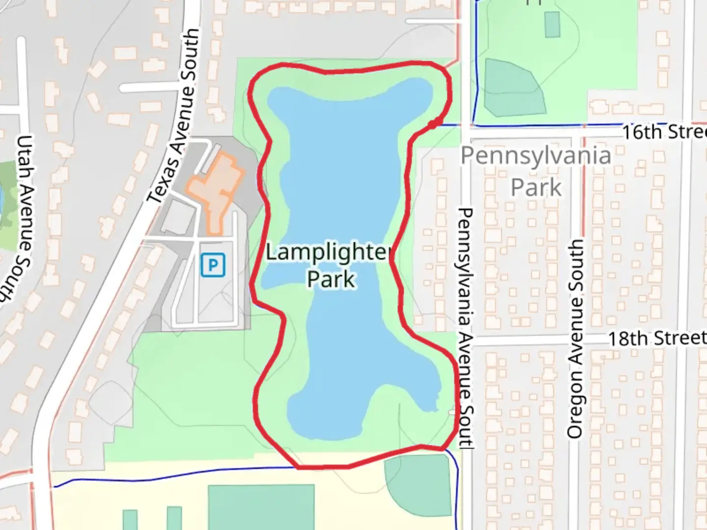An image depicting the trail Lamplighter Pond Loop and its surrounding area.