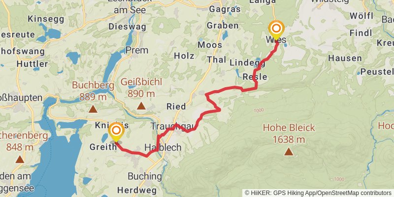 König Ludwig Weg alt 2 Map