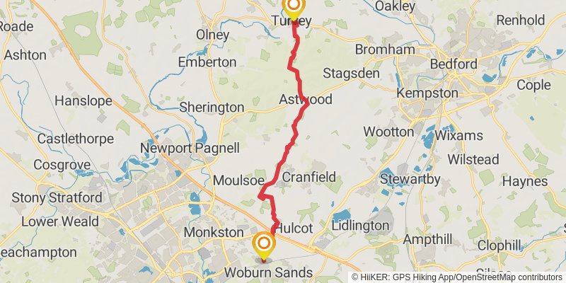 St Bernard's Way stage 23 Map