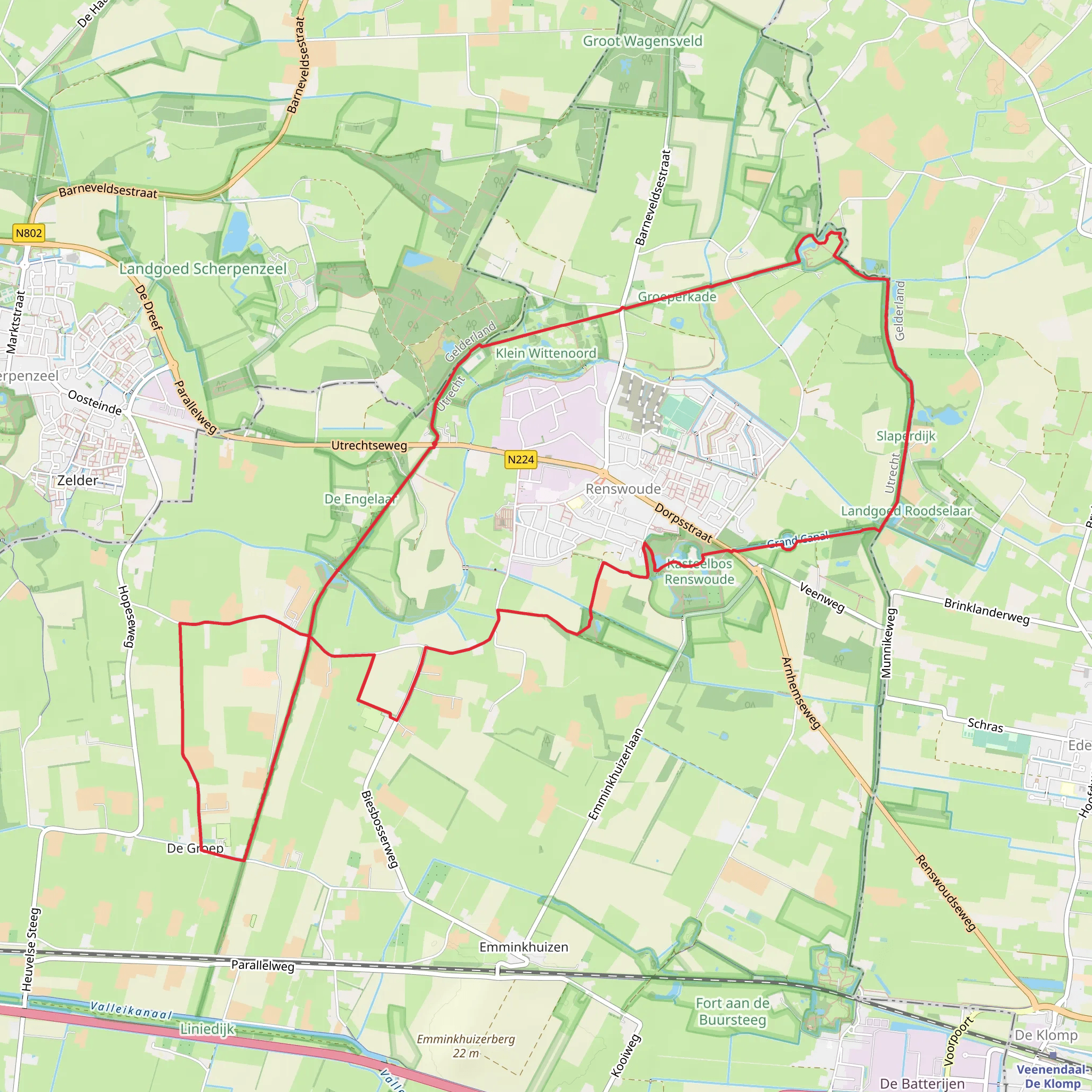 Groeperkade and Daatselaarsepad Loop mobile static map