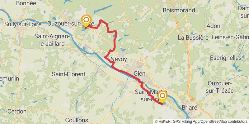 GR 3 - Vallee De La Loire stage 32 Map
