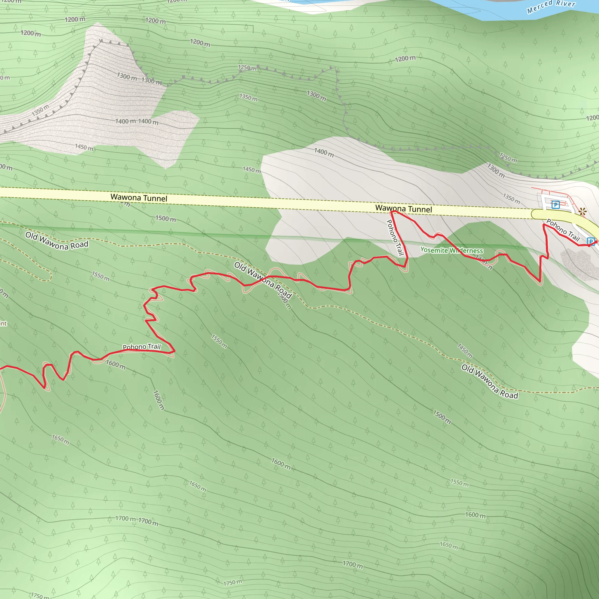 Inspiration Point Trail mobile static map