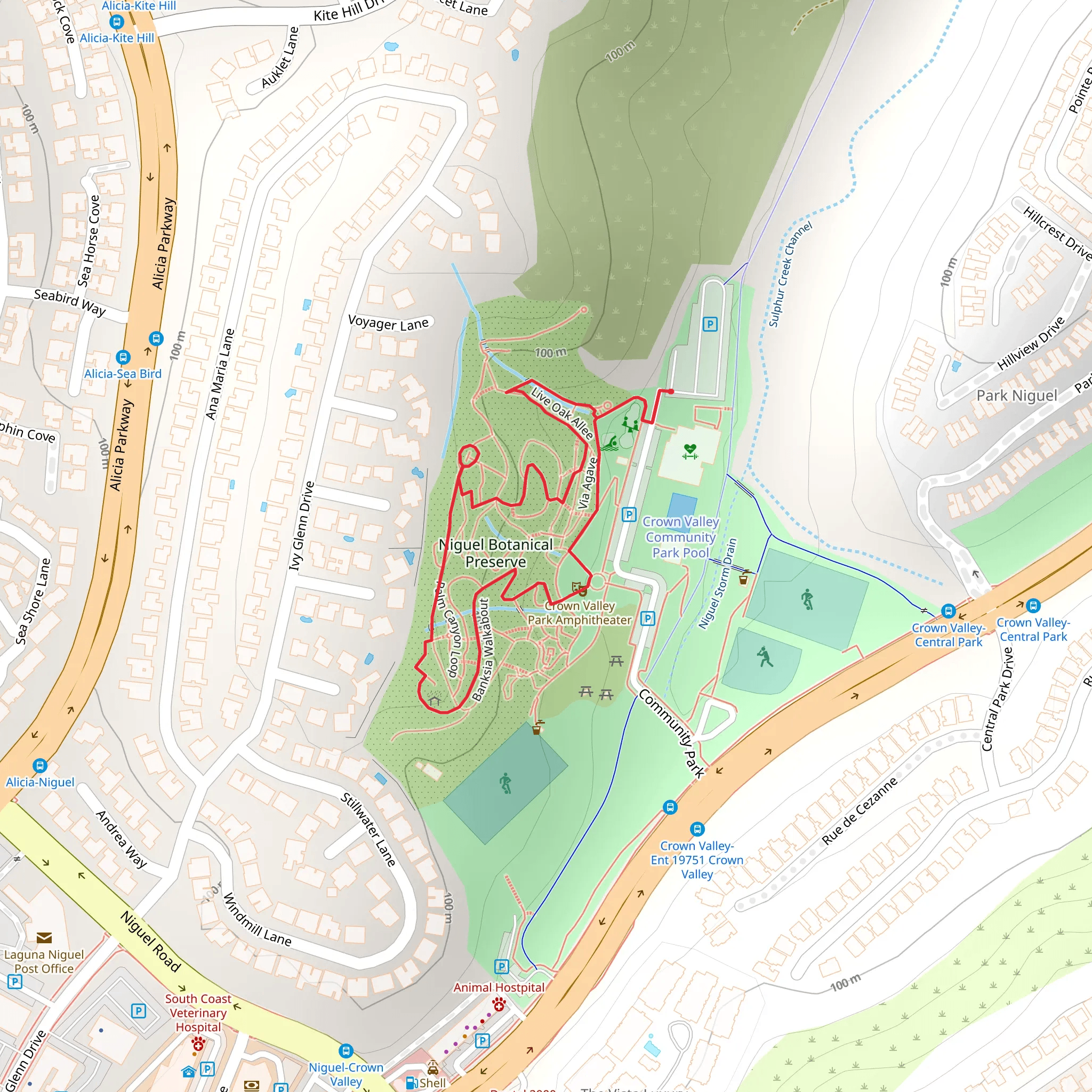 Niguel Botanical Preserve Loop mobile static map