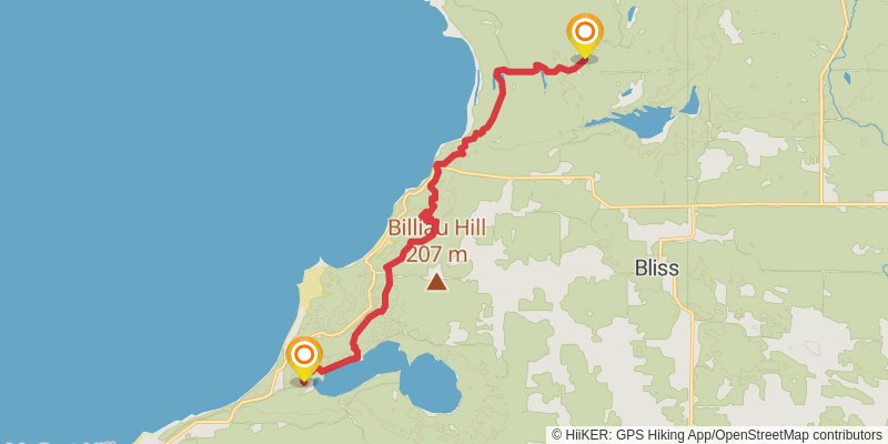 North Country Trail - Michigan Southeast stage 2 Map