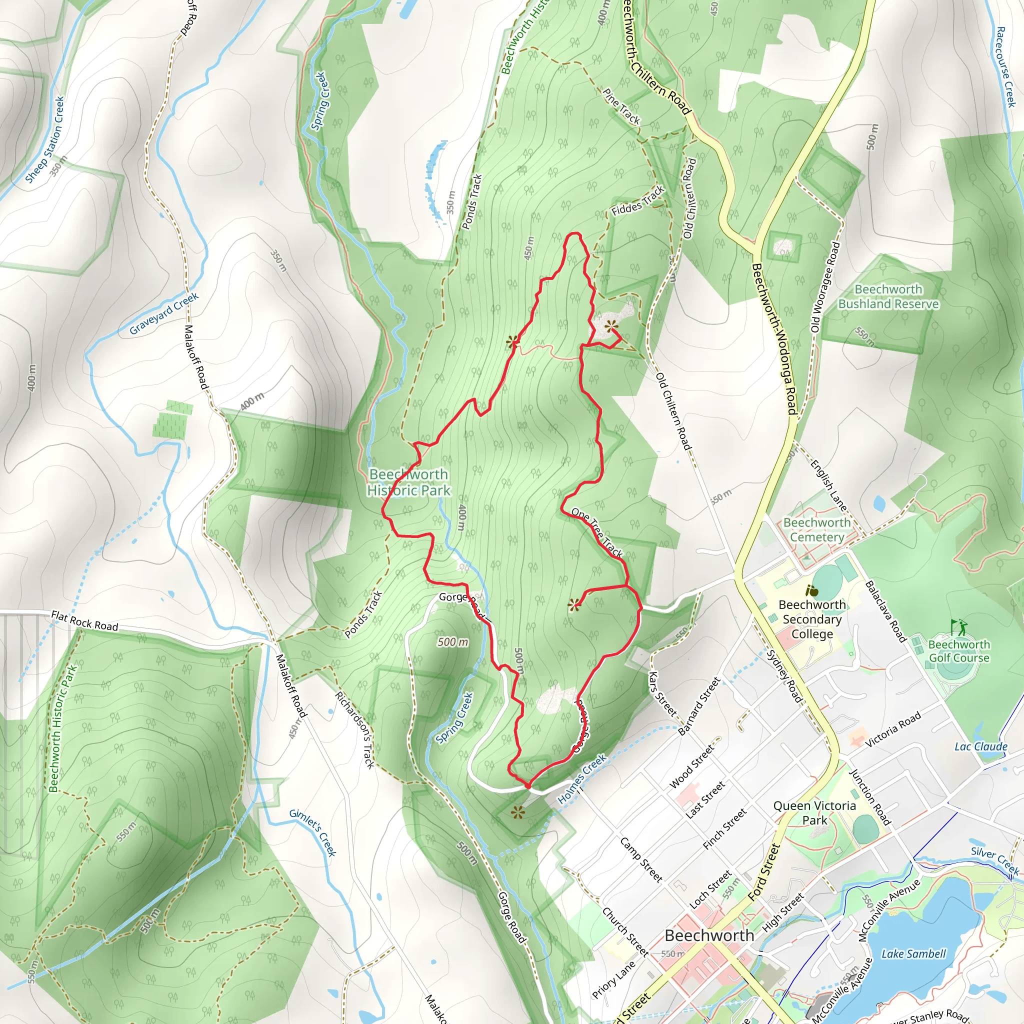 Ingram's Rock Trail mobile static map