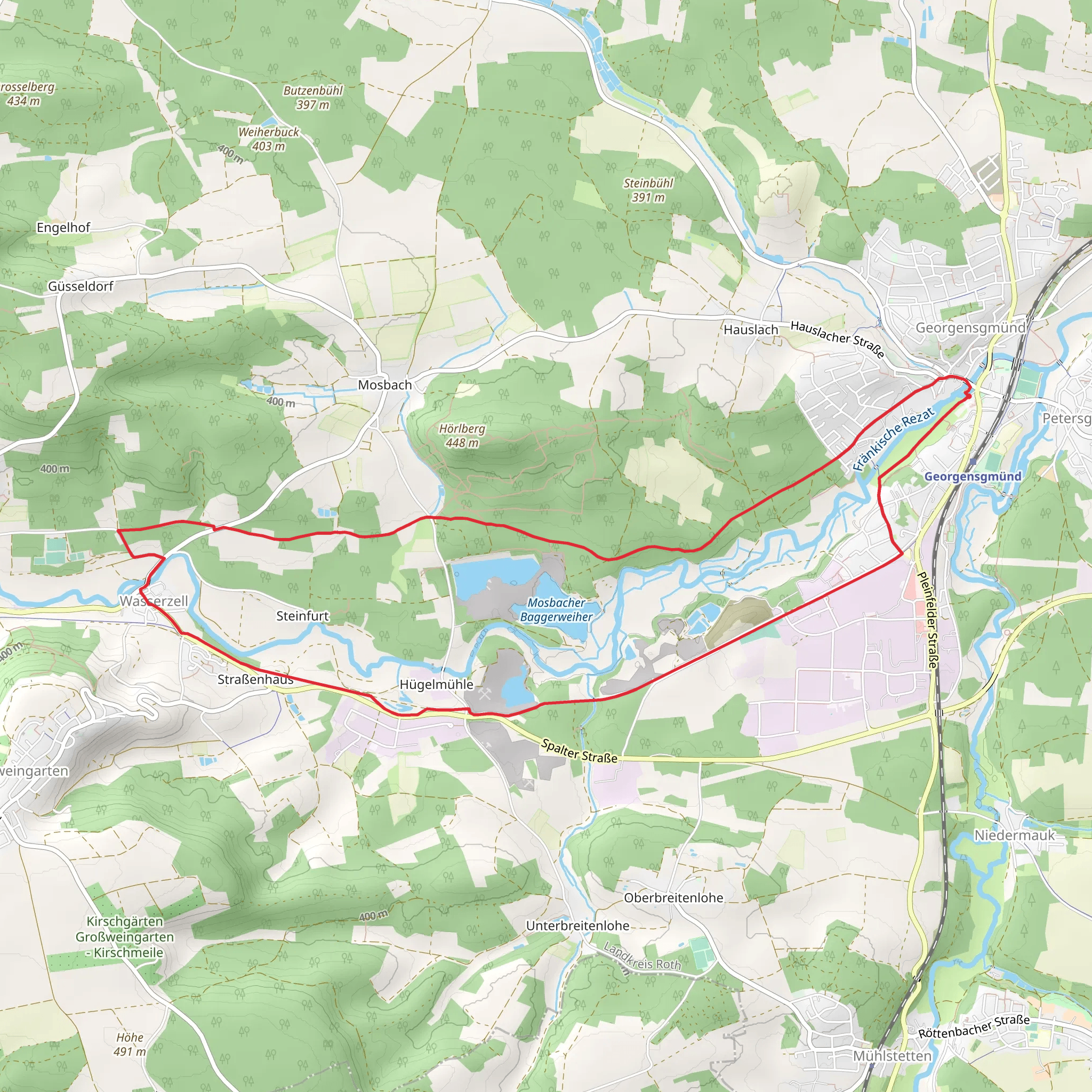 Fraenkische Rezat via 26 Judenweg mobile static map