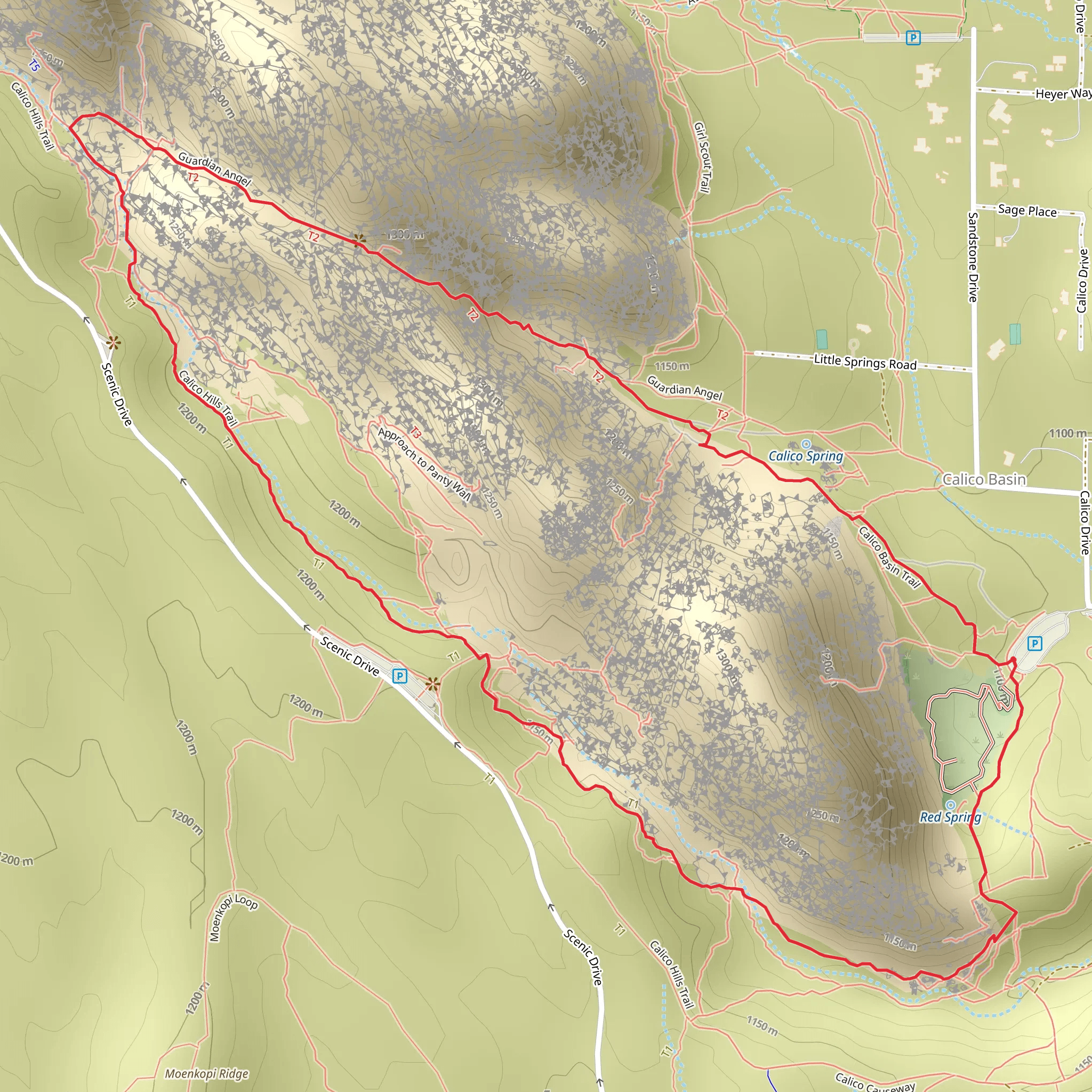 Conservation - Guardian Angel - Calico Hills Loop Trail mobile static map
