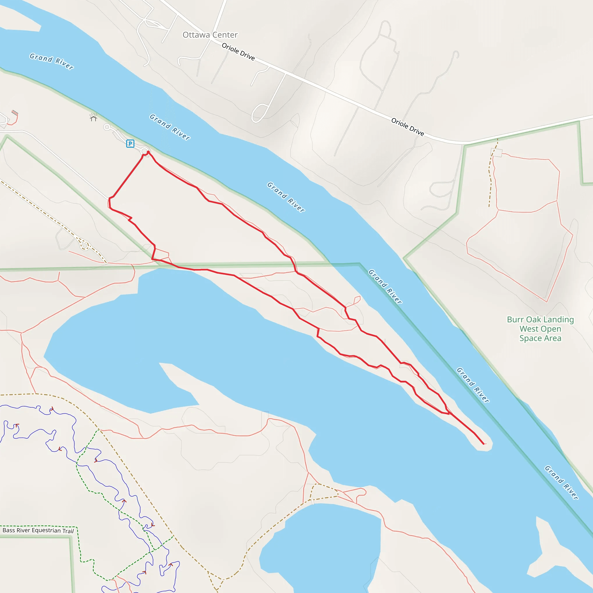 Riverside Park Loop Trail mobile static map