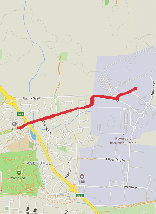 Darlington Walking mobile static map