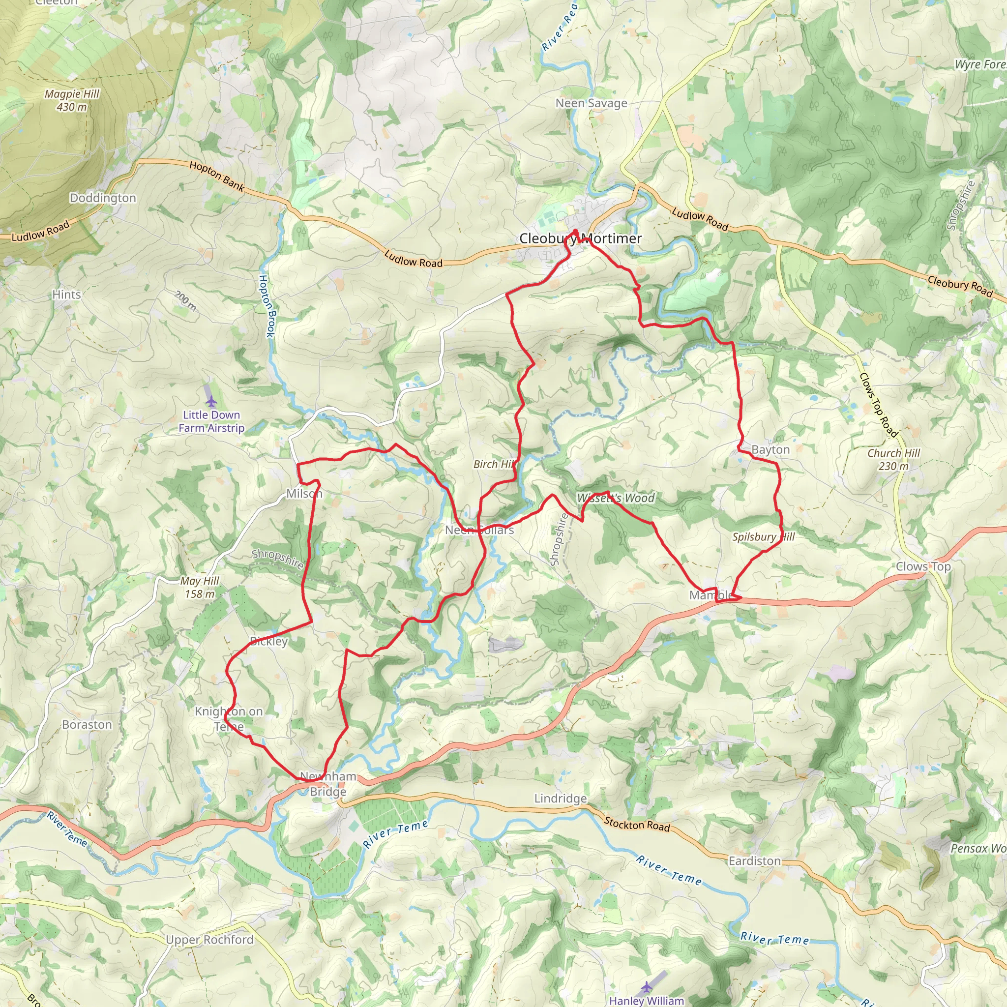 Applecake Hill 20 Miles from Cleobury Mortimer mobile static map