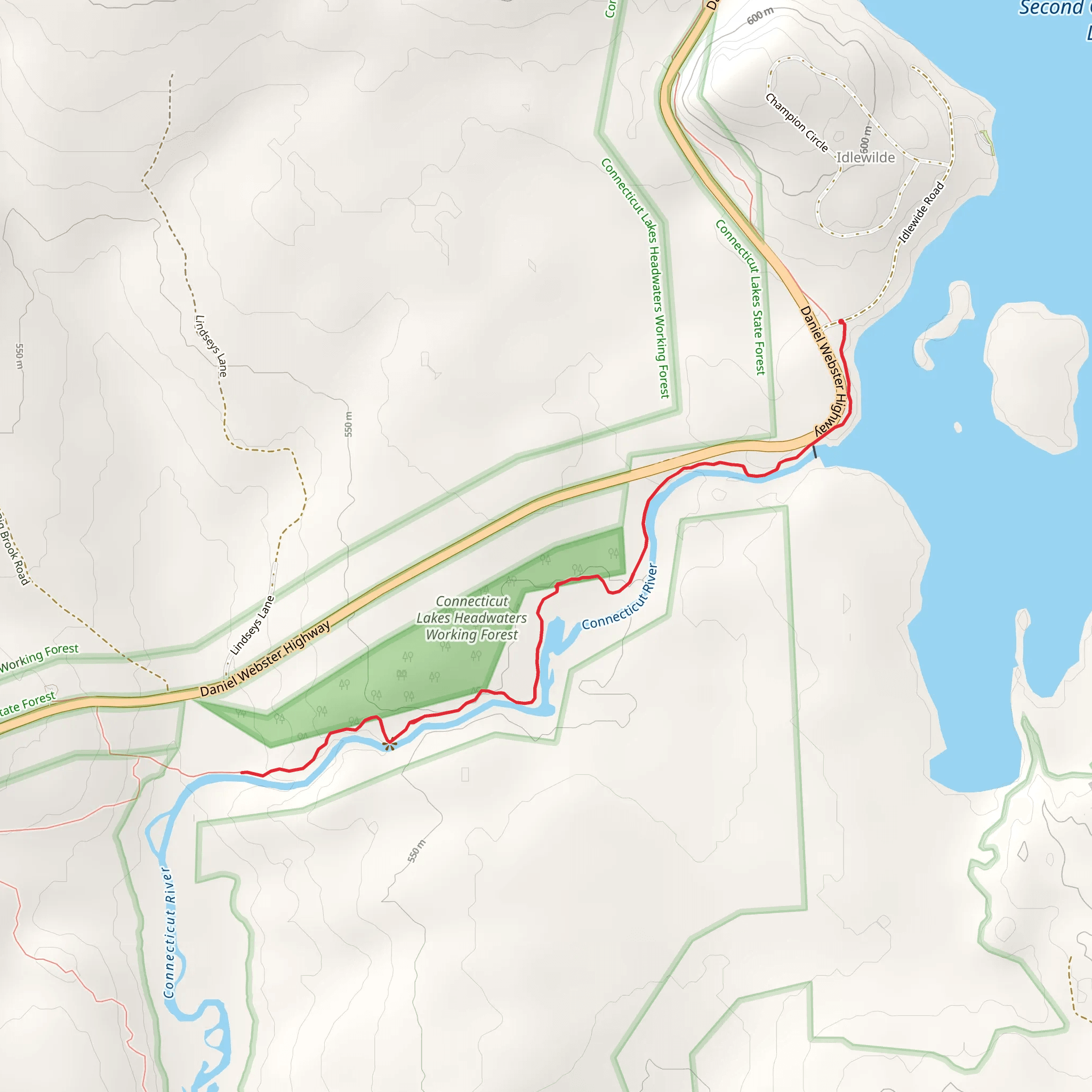 Falls In The River Trail - Idlewilde mobile static map