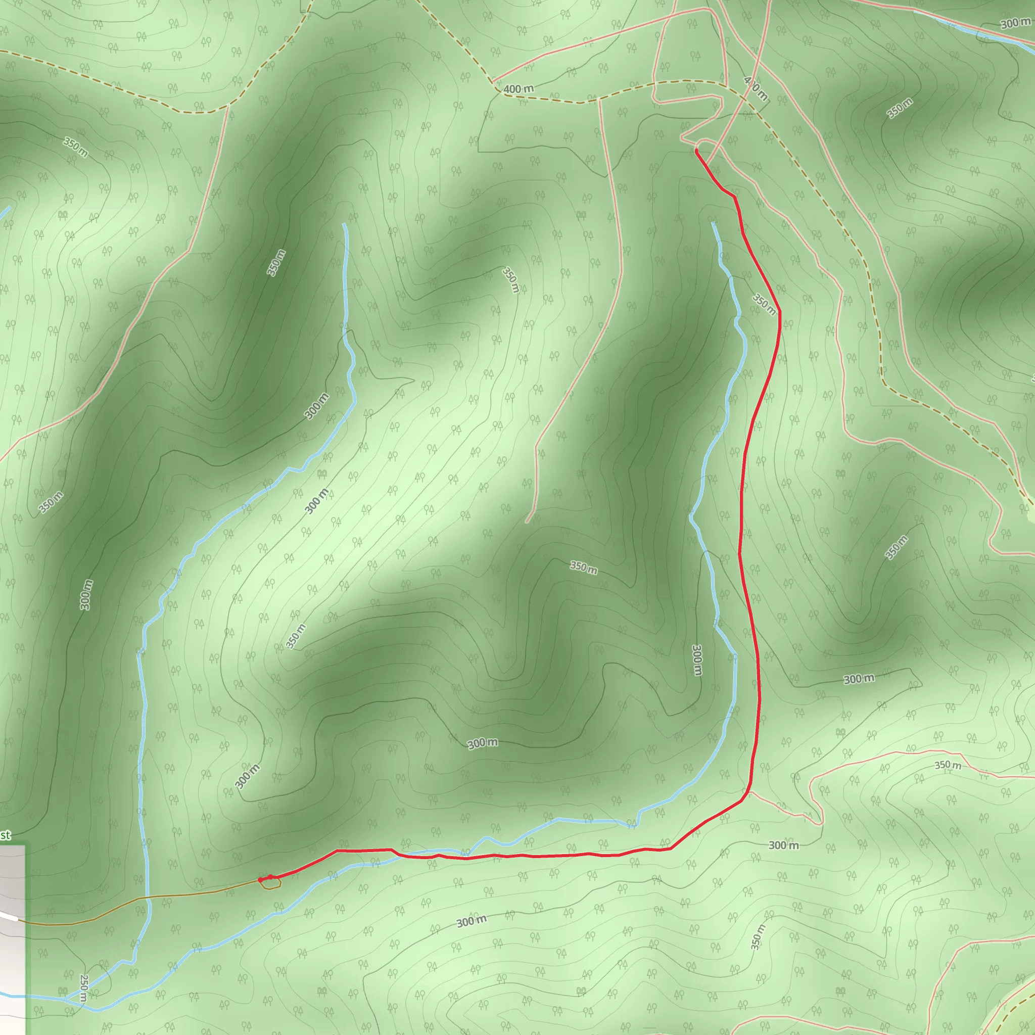 Coulee Experimental Forest Out and Back mobile static map