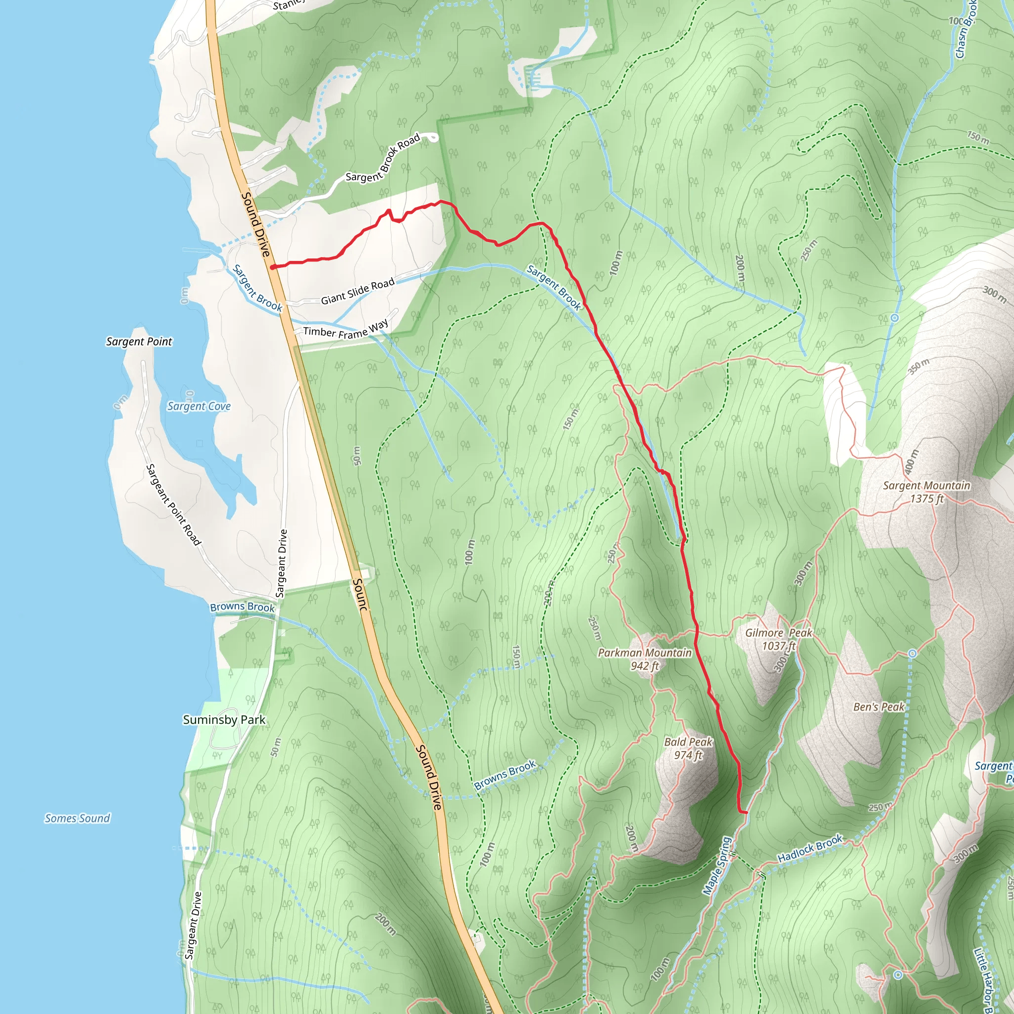 Giant Slide Trail mobile static map