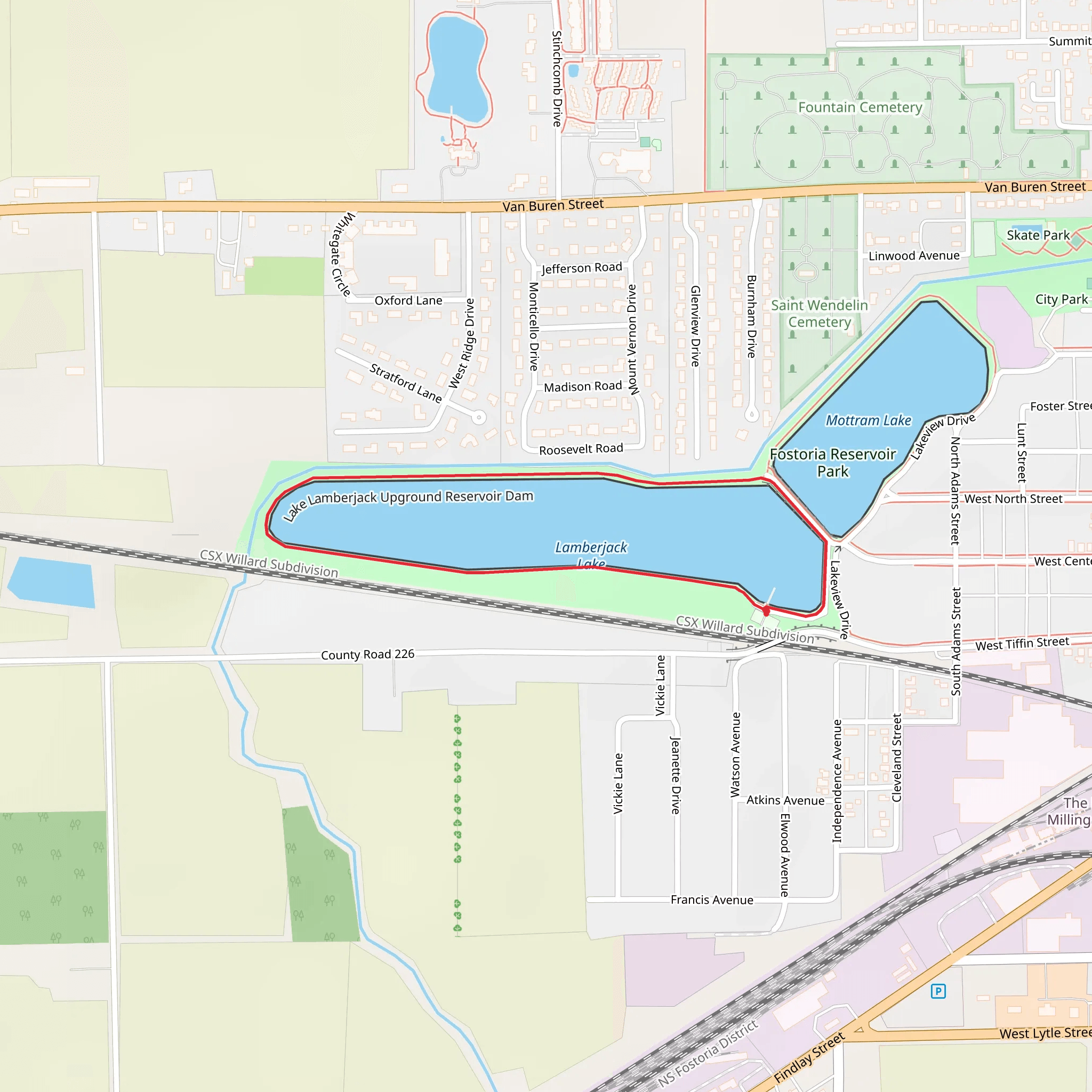 Lamberjack Lake Loop mobile static map