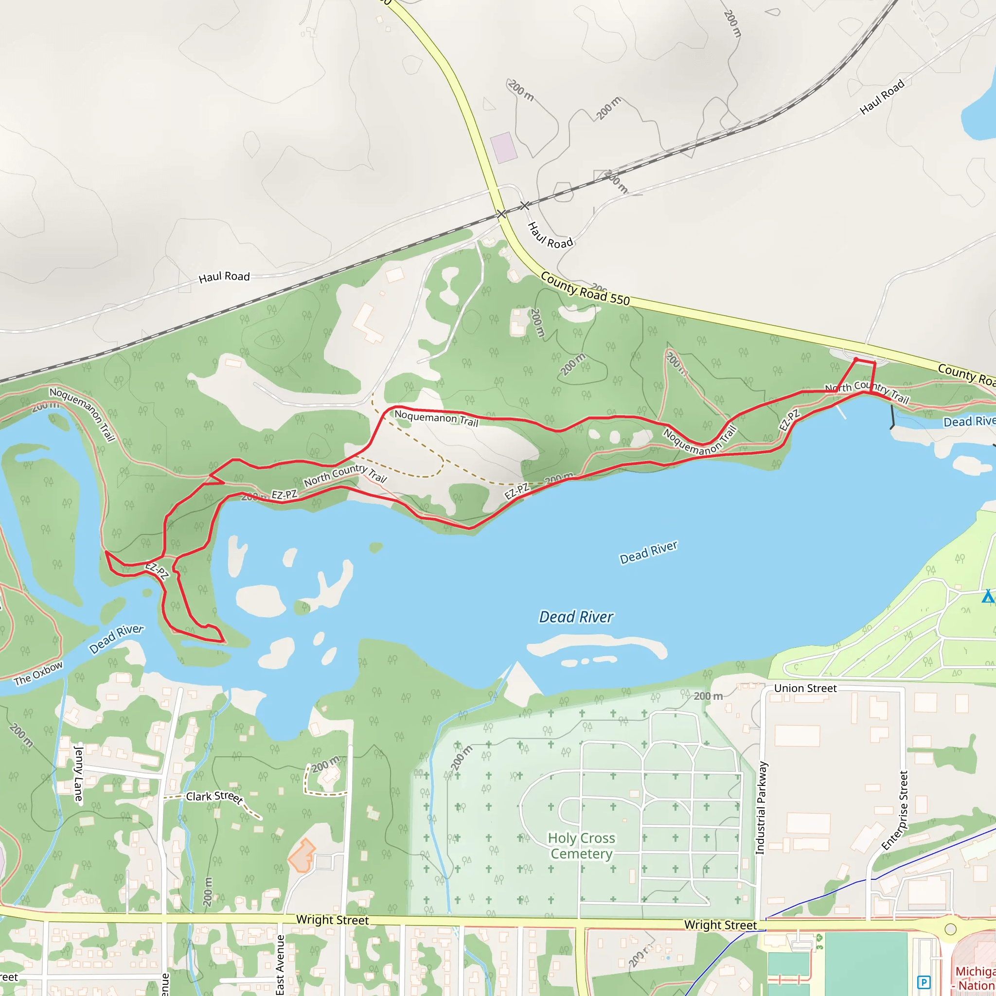 North Country and Noquemanon Loop Trail mobile static map