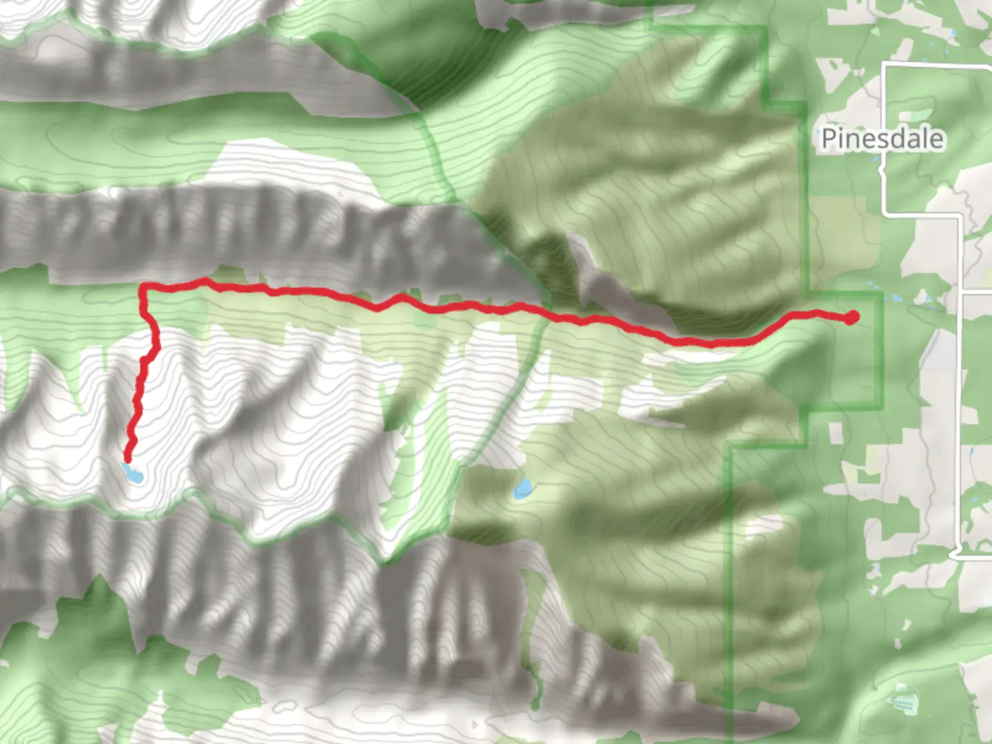 An image depicting the trail Hauf Lake via Mill Creek Trail and its surrounding area.