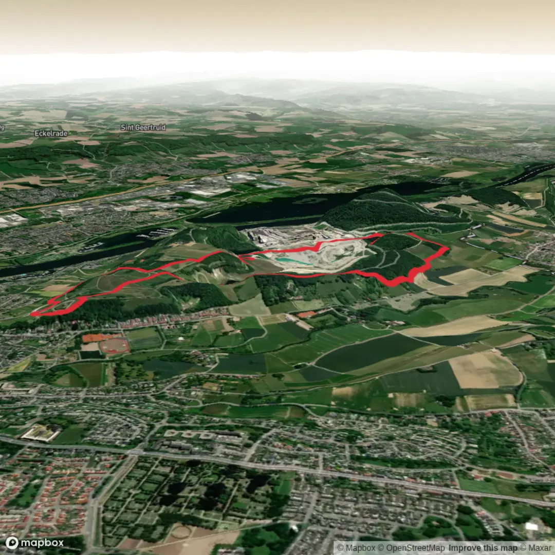An image depicting the trail Sint Pieter, Encibos and Zonnenberg Loop and its surrounding area.
