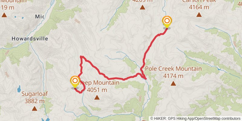 Continental Divide Trail alt 11 Map