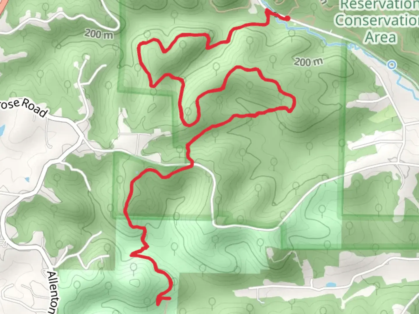 An image depicting the trail Green Rock Trail - Short and its surrounding area.