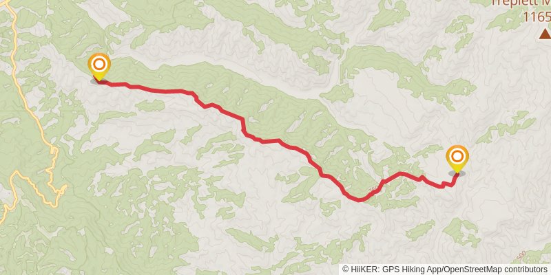 Buckhorn Ridge Trail stage 2 Map
