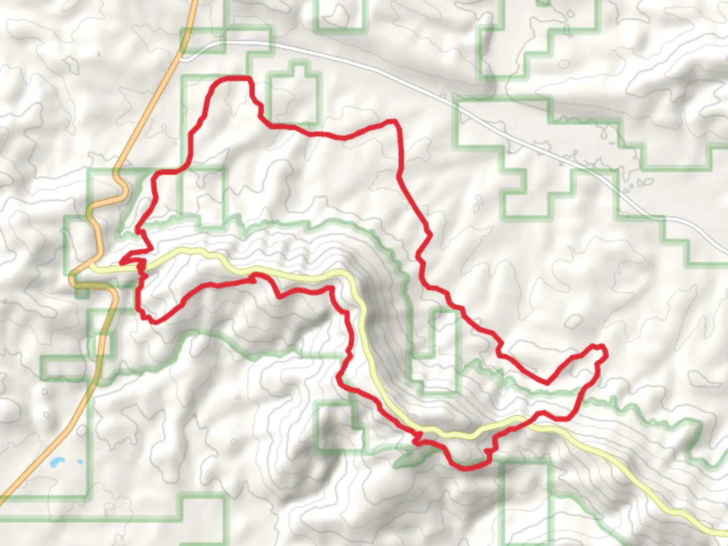 An image depicting the trail Boardstand Trail and Old Military Road Loop Trail and its surrounding area.