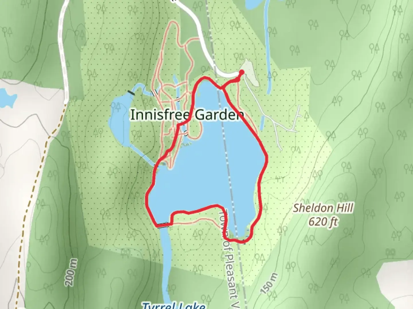 An image depicting the trail Tyrrel Lake Loop Trail and its surrounding area.