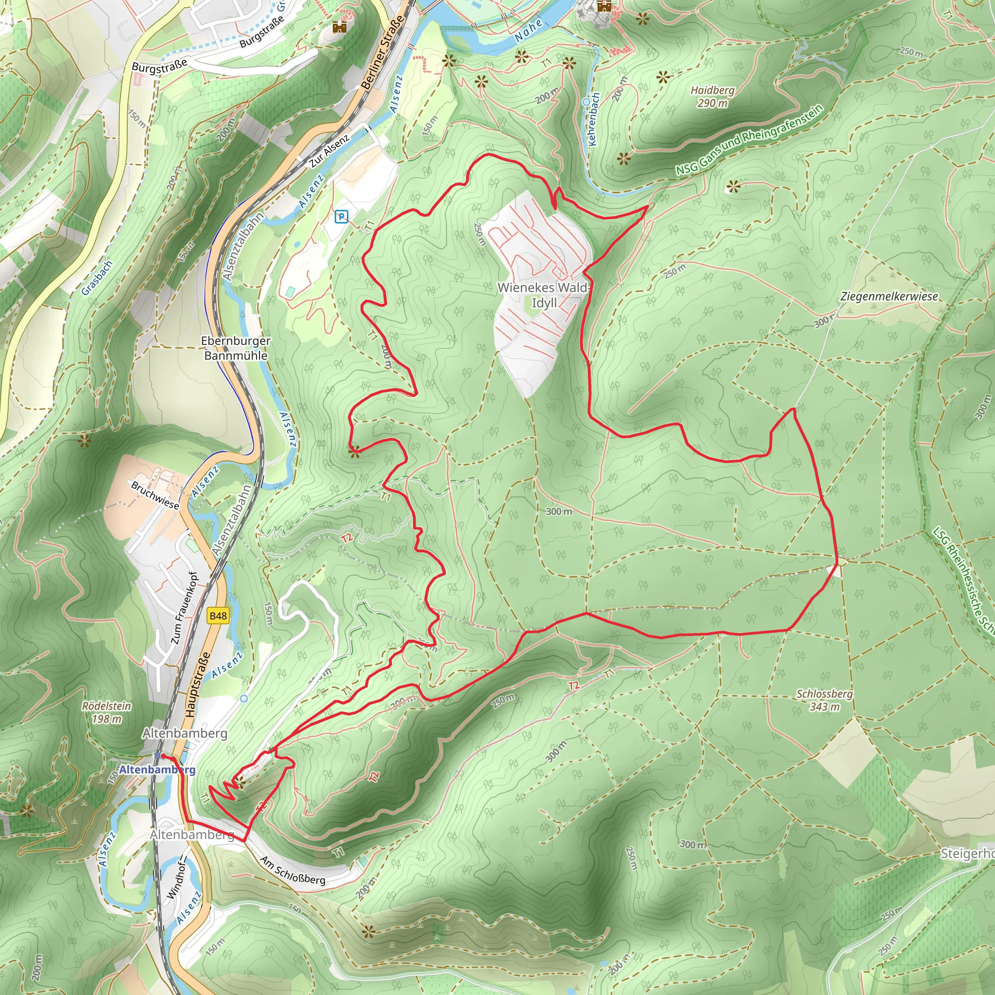 Vitaltour Rheingrafenstein mobile static map