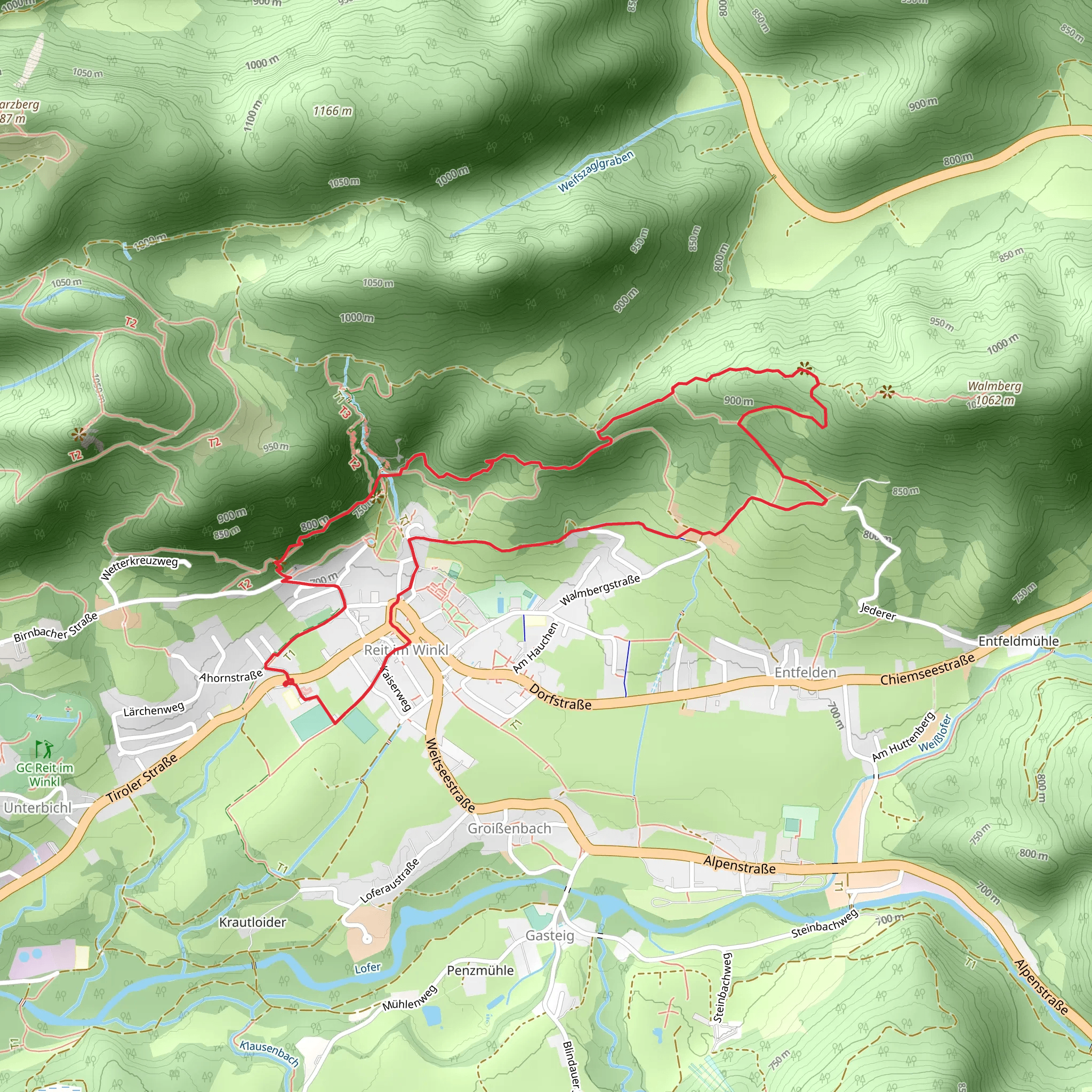 Chiemseeblick and Hausbachfall Loop mobile static map