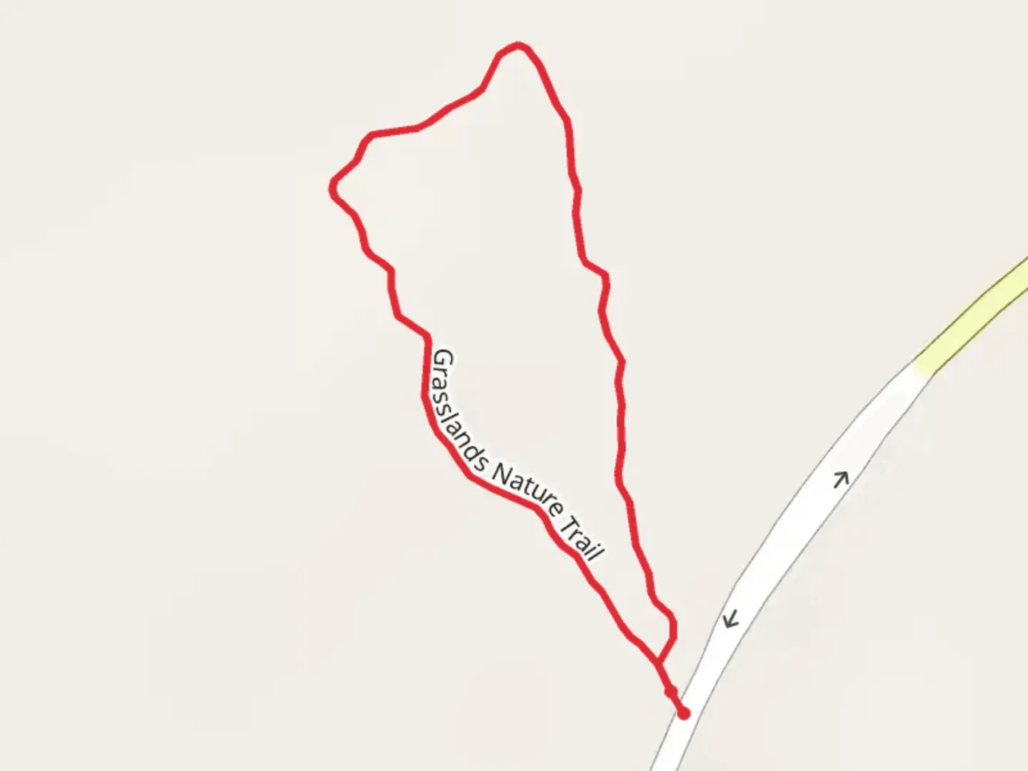 An image depicting the trail Grasslands Nature Loop Trail and its surrounding area.