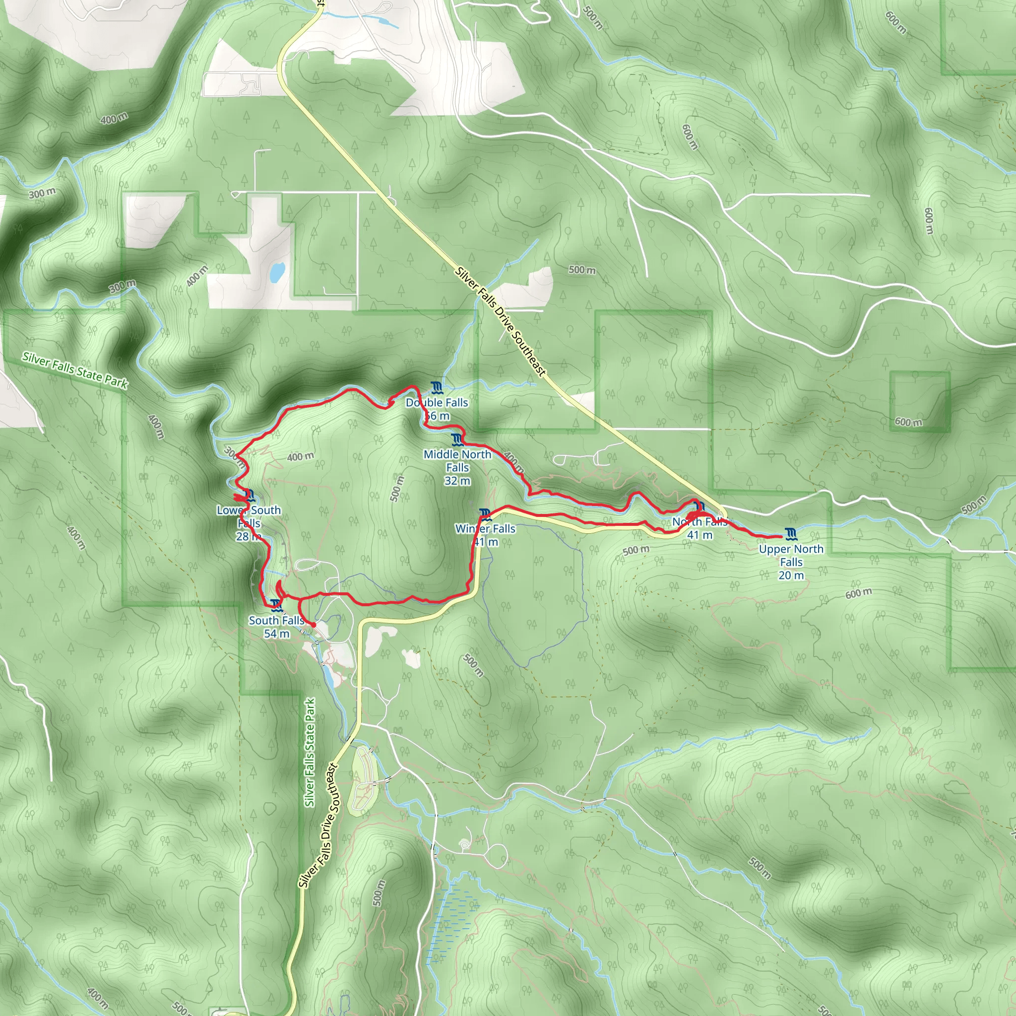 Trail of Ten Falls Loop mobile static map