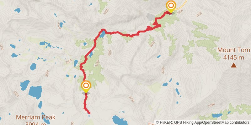 Pine Creek Pass Trail stage 2 Map