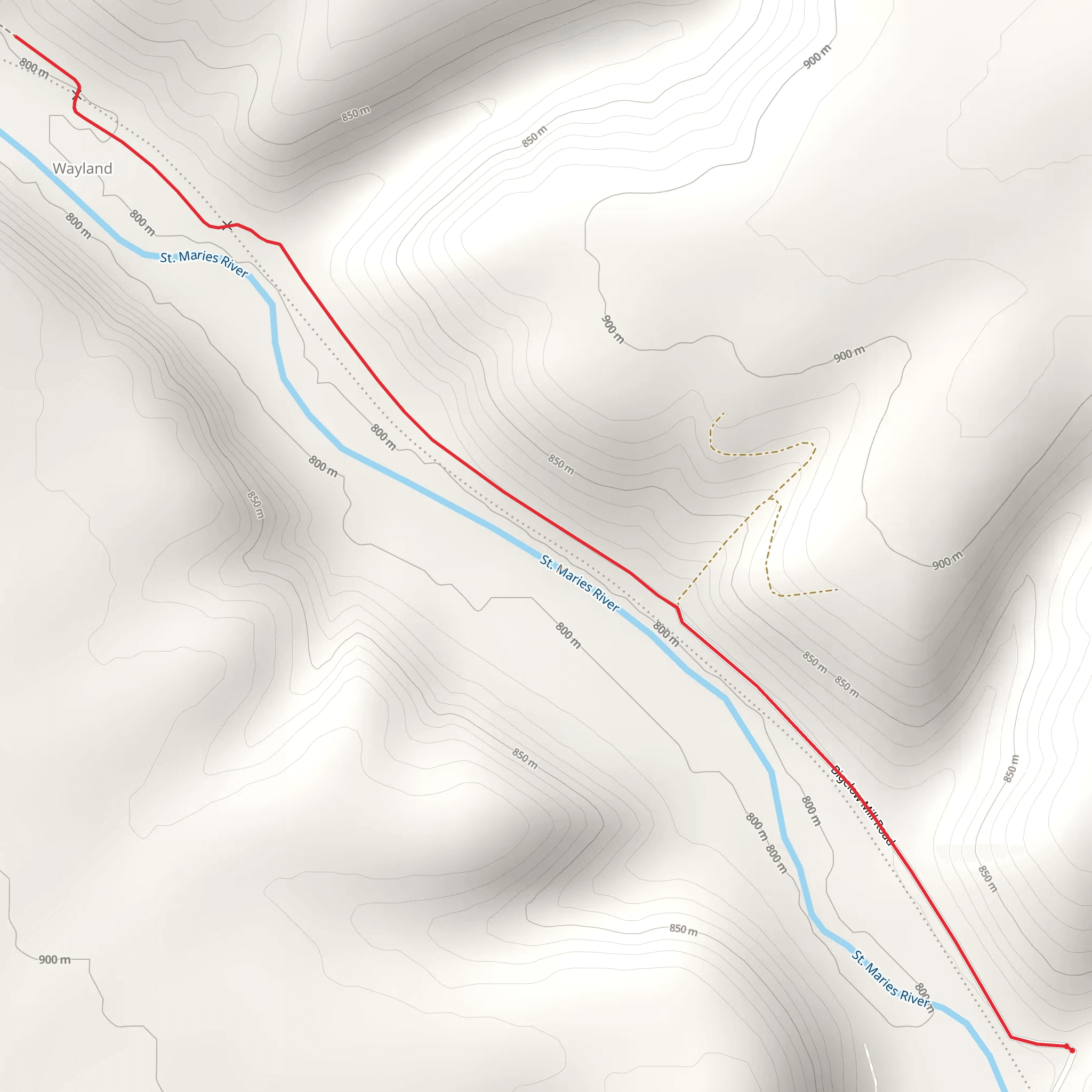 Bigelow Mill Road - Saint Maries River mobile static map