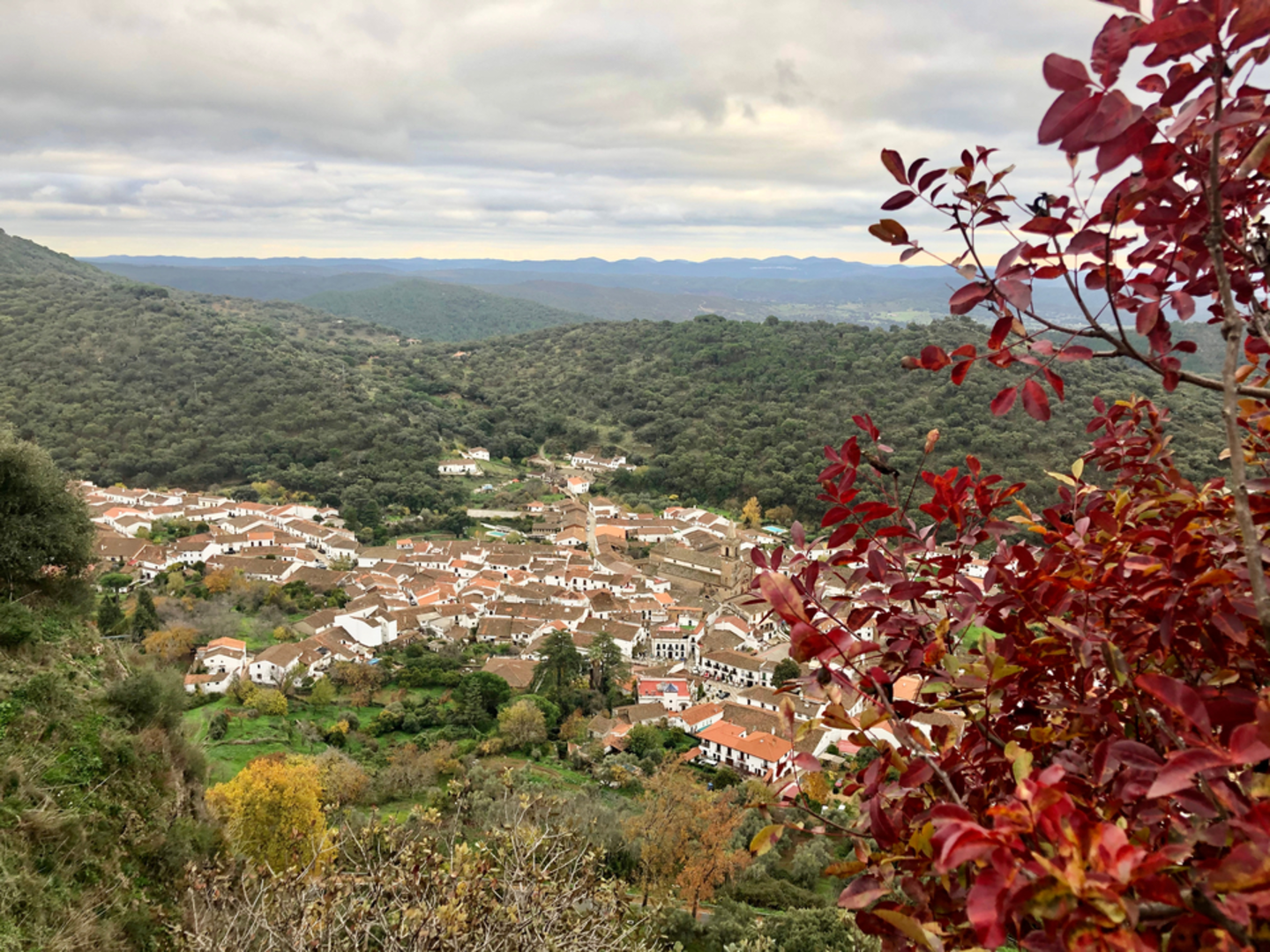 An image depicting the trail GR 46 - Lands of Discovery and its surrounding area.