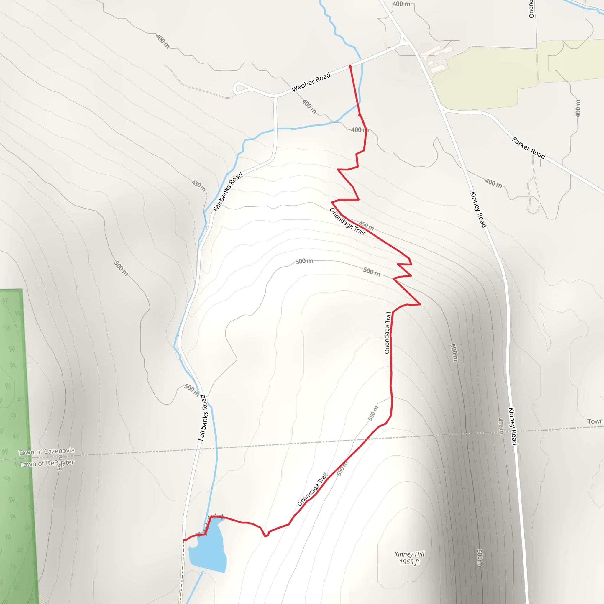 Onondaga Trail mobile static map