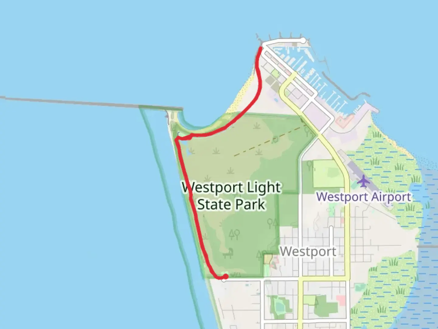 An image depicting the trail Westport Light Trail and its surrounding area.