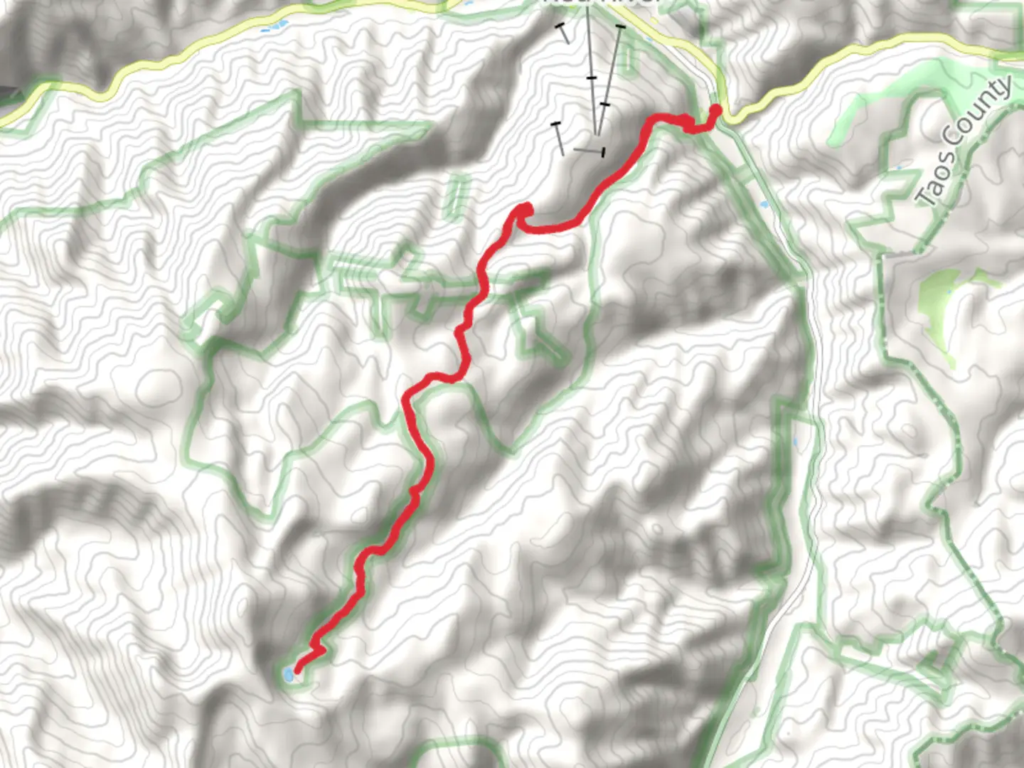 An image depicting the trail Pioneer Road and Goose Lake Trail and its surrounding area.