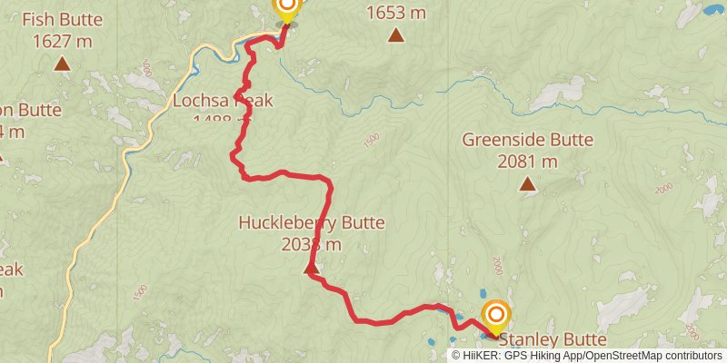 Idaho Centennial Trail stage 48 Map