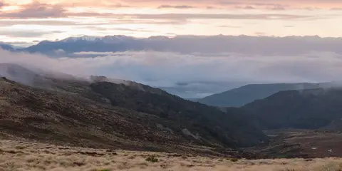 An image depicting the trail Kepler Track - Carpark to Luxmore Hut and its surrounding area.