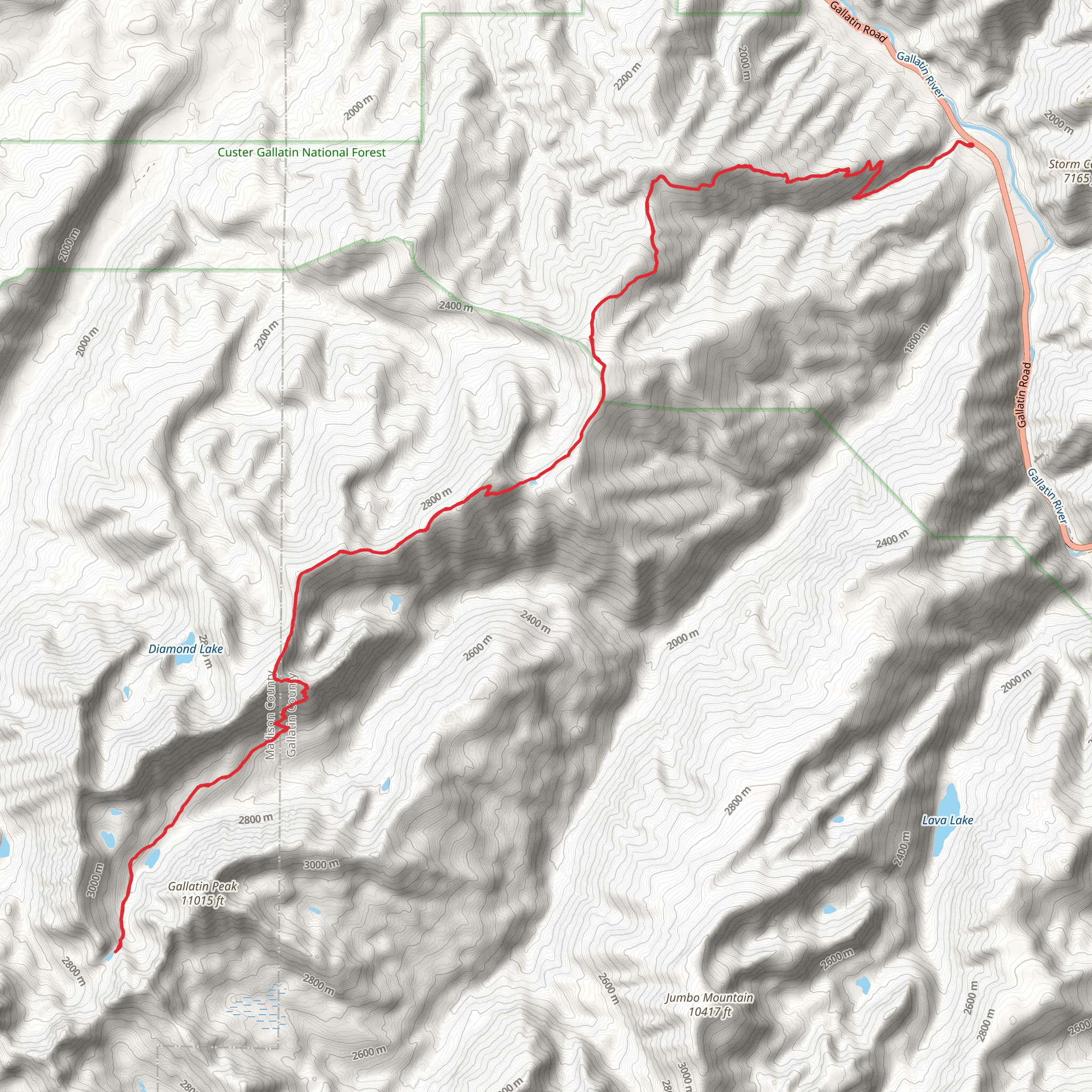 Indian Ridge Trail mobile static map