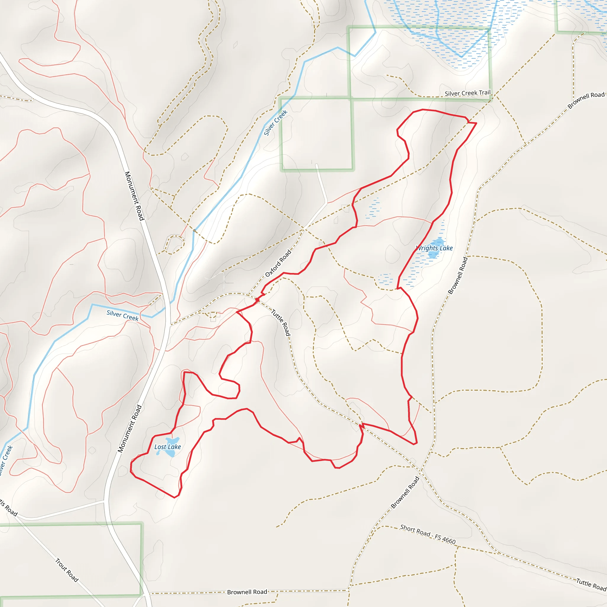 Loop around Tuttle Road mobile static map