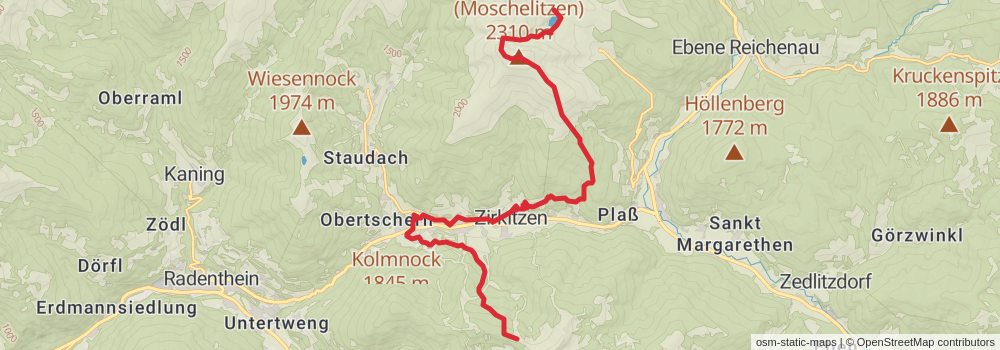 Alpe Adria Walk stage 18 Map