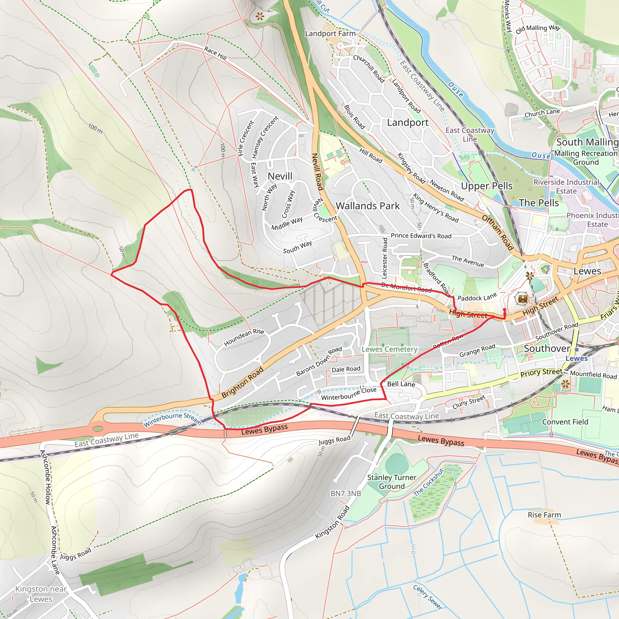 Lewes Loop mobile static map