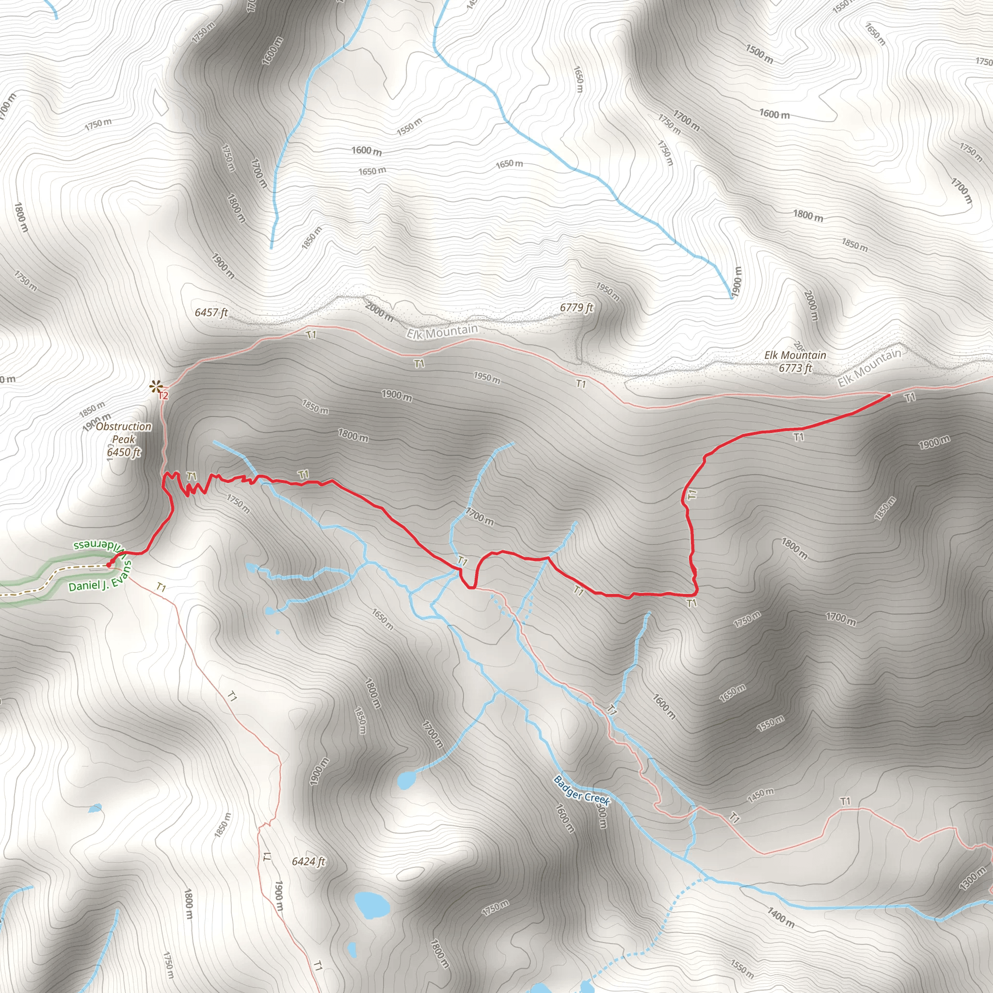 Elk Mountain via Obstruction Point - Deer Park Trail mobile static map