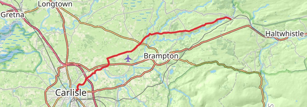 Hadrian’s Wall Path (West to East) 8-Day Challenging Tour (Hillwalk Tours) stage 2 Map