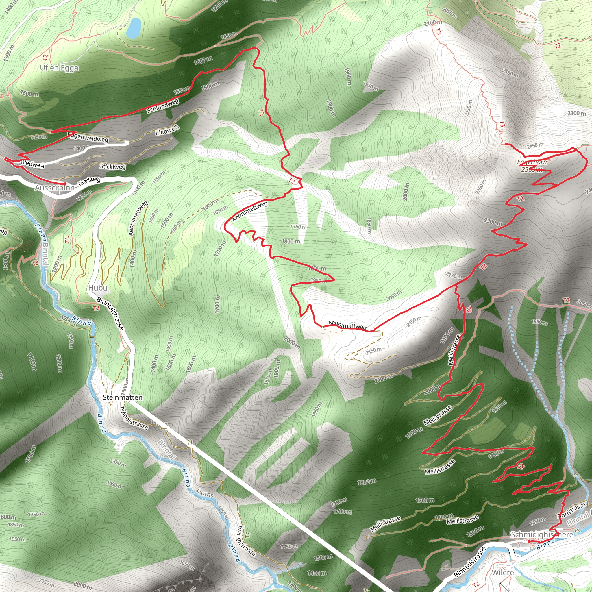 Eggerhorn Trail mobile static map