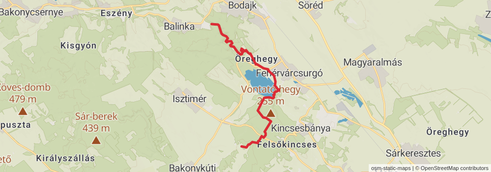 National Blue Trail - OKT stage 21 Map