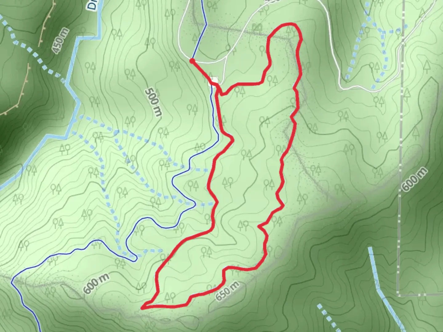 An image depicting the trail Sickter Lars Loop Trail and its surrounding area.