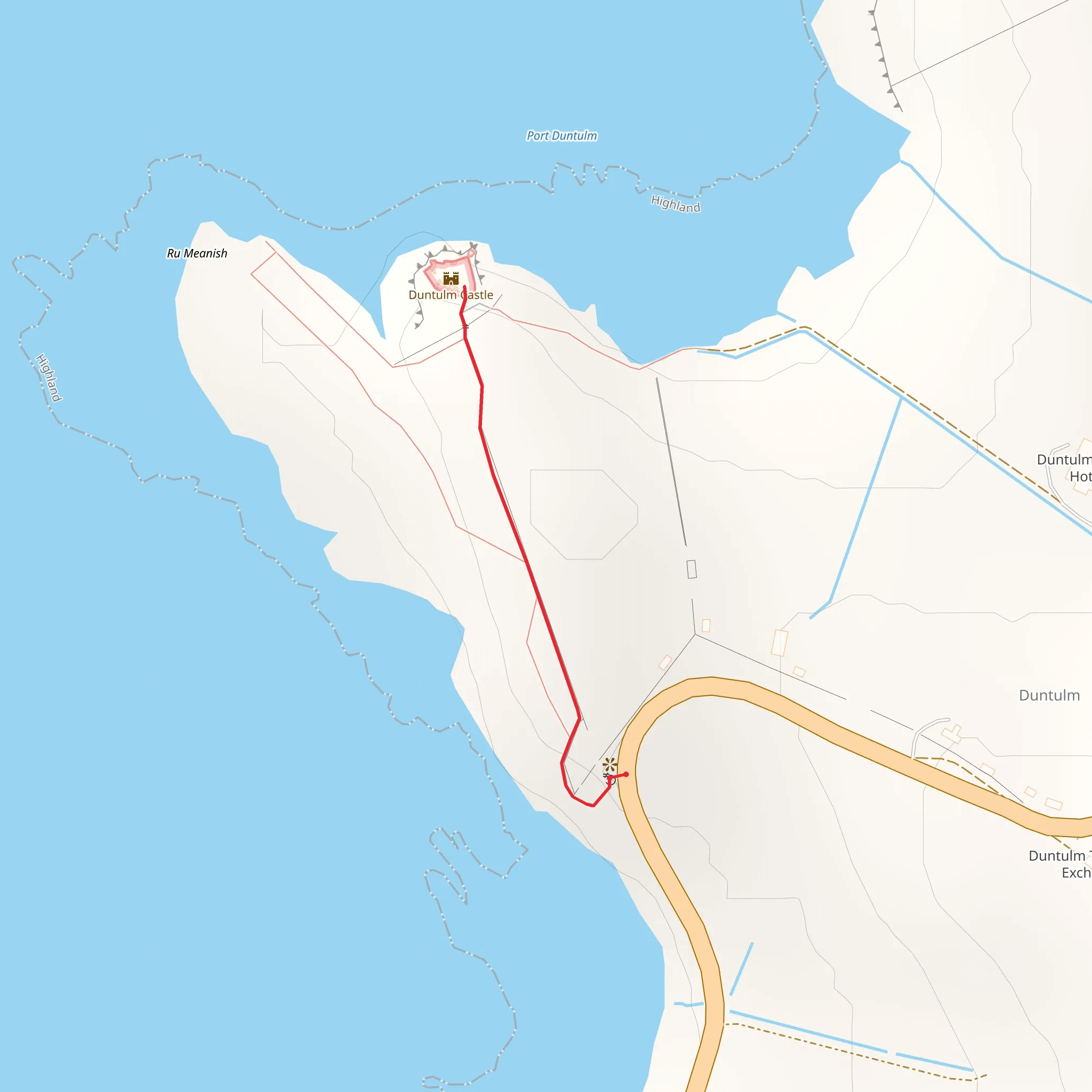 Duntulm Castle Walk mobile static map