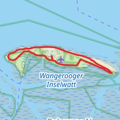 Wangerooge Loop via Ruhezone mobile static map